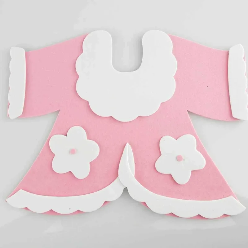 light pink 6 inch baby sweater foam decor