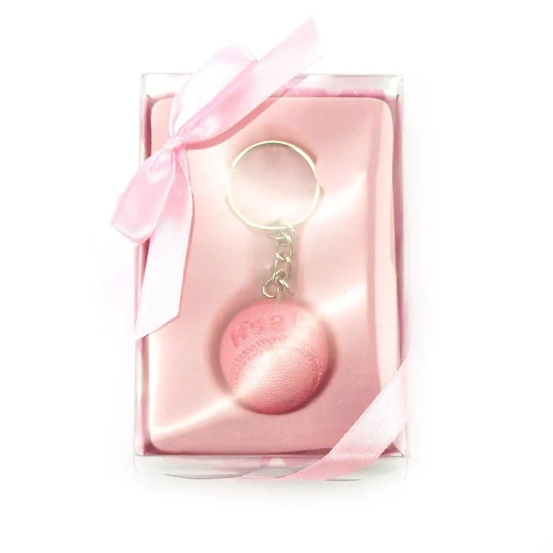 light pink basketball keychain favors 4 inch