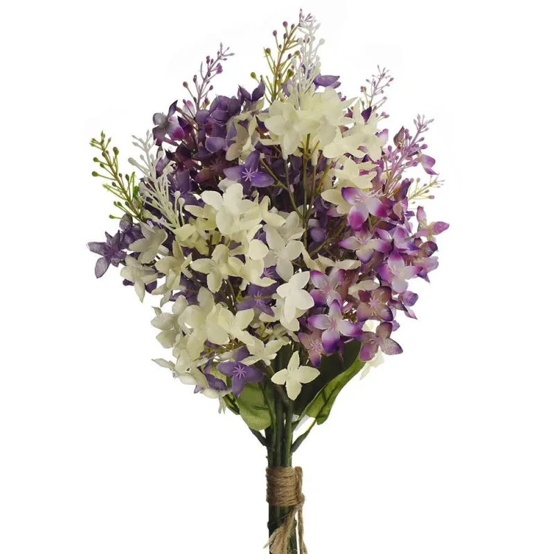 lilac cream artificial bouquet 13 inch