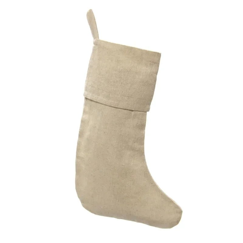 linen christmas stockings 15 natural plain lined