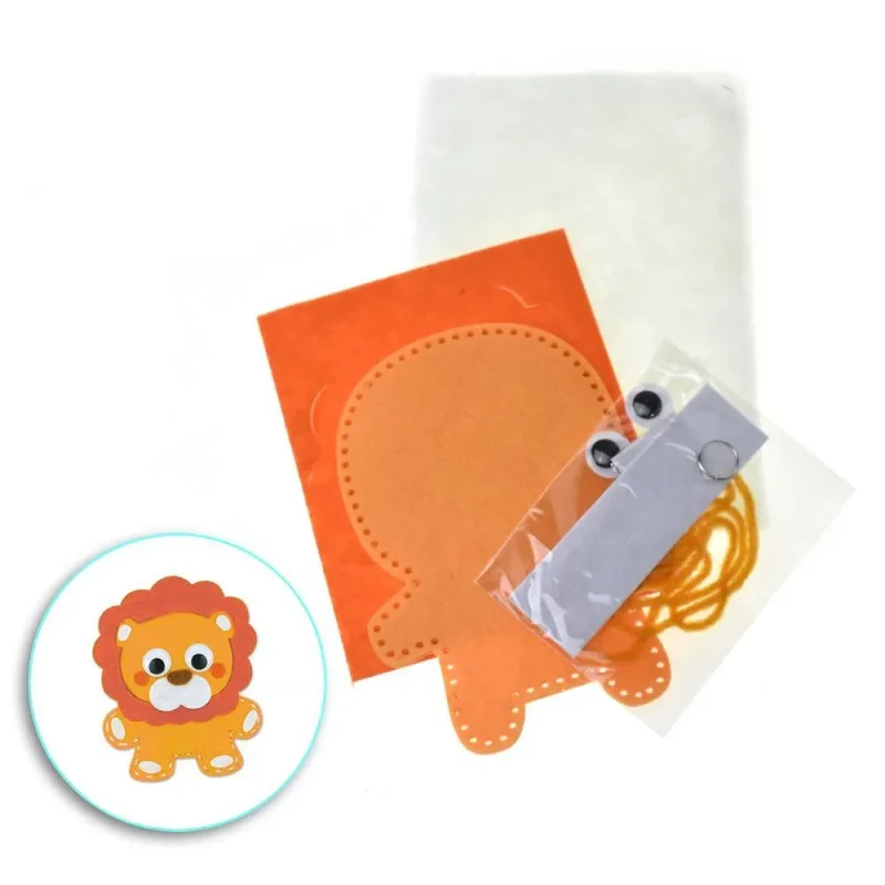 lion felt crafting kit 5 inch