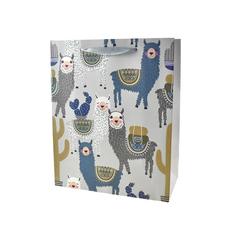 llama cactus gift bag 12 5 inch