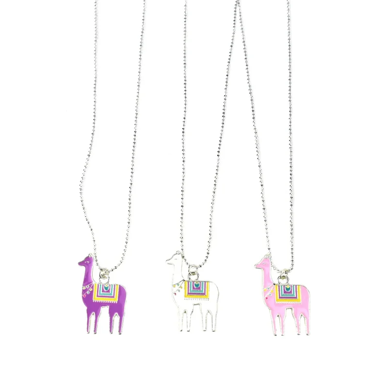 llama party necklaces 19 inch 3 pack assorted colors