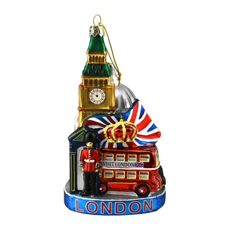 london cityscape glass ornament 5 5 inch holiday decor