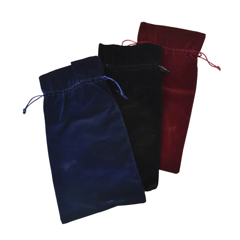 luxury velvet christmas wine bag set 13 inch assorted colors 3 piece