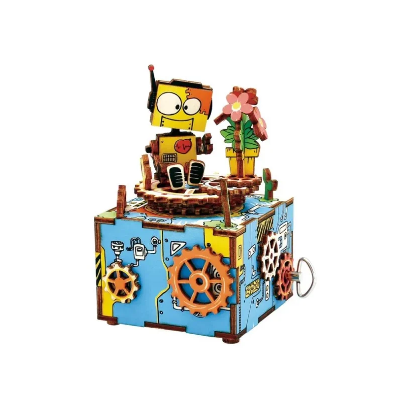 machinarium 3d wooden music box puzzle 5 inch