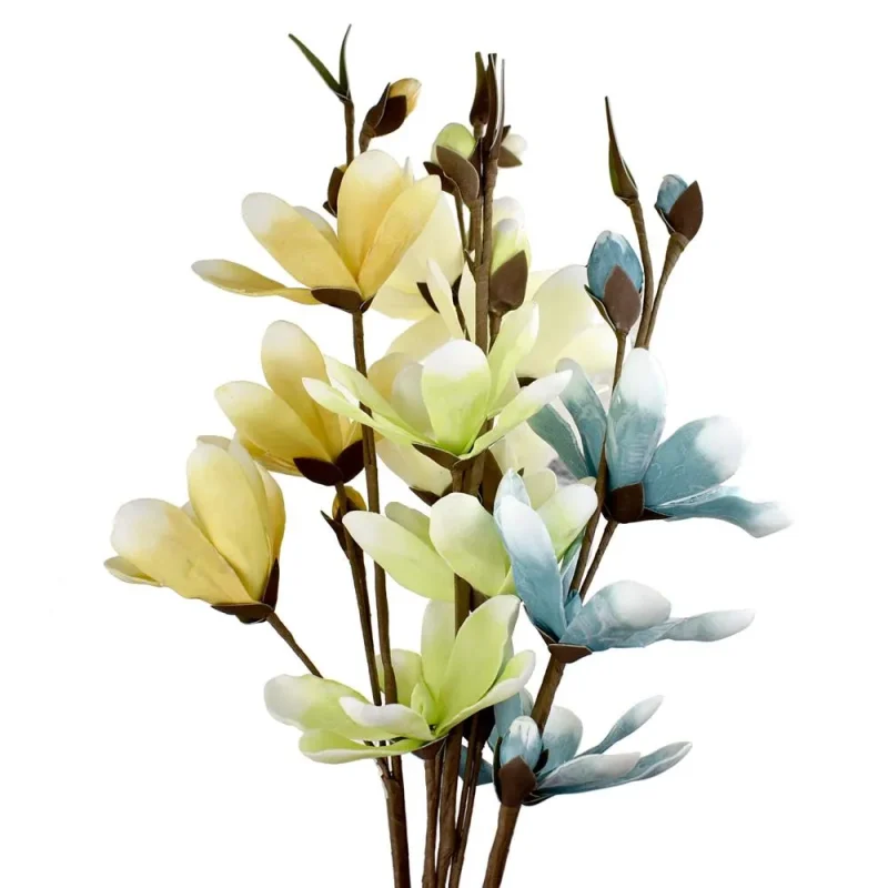 magnolia spray branch 38 inch blooming foam decor