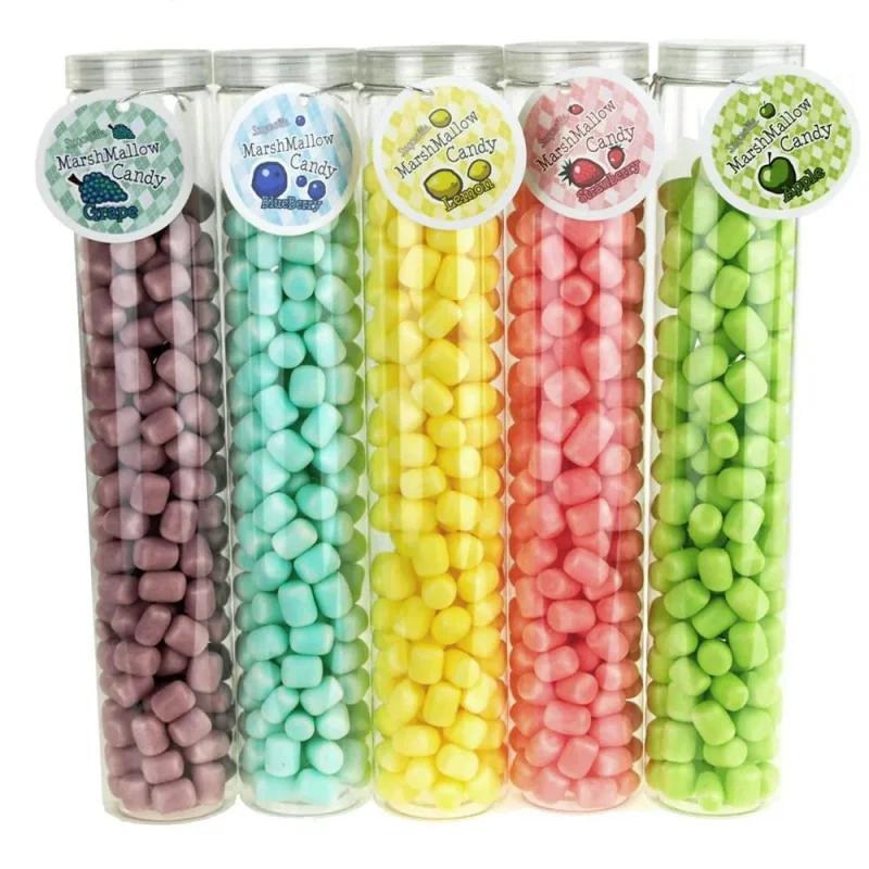 marshmallow candy party favors 200g 12 plastic tubes