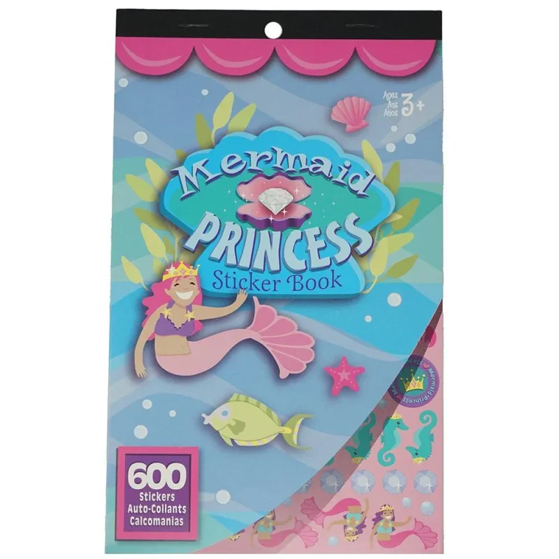 mermaid princess sticker book 600 piece craft assortment