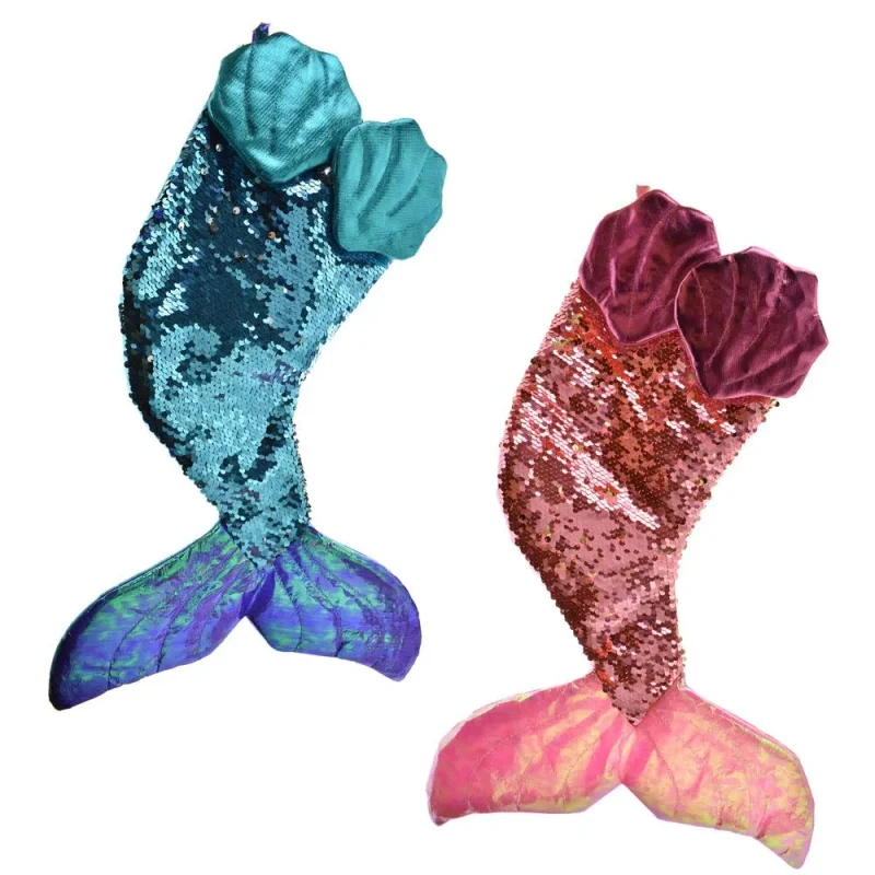 mermaid sequin stockings blue pink 2 pack