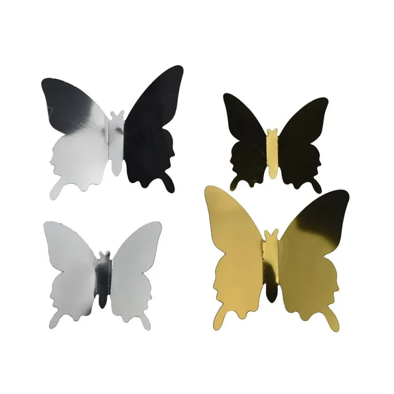 metallic butterfly wall decals assorted sizes 4 pack