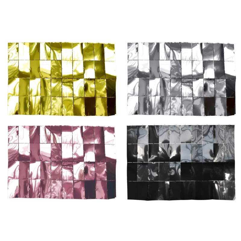 metallic foil mirror backdrop 4ft