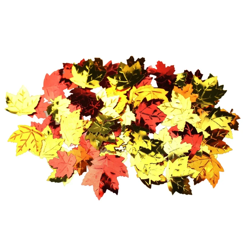 metallic maple leaf confetti 1 2 oz fall decor