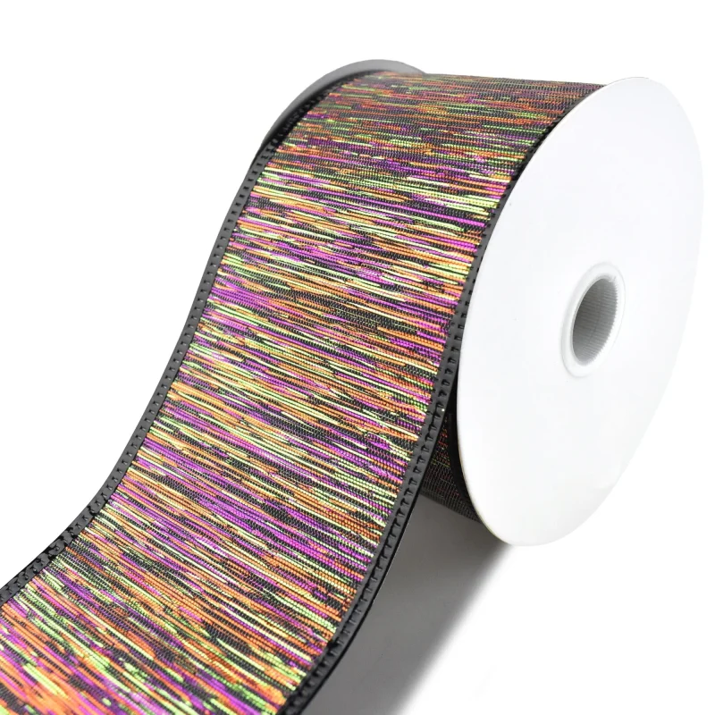 metallic ombre halloween wired ribbon 2 5 x 10 yards