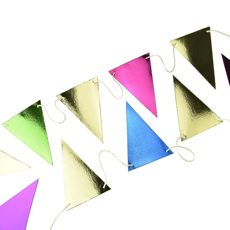 metallic paper banner 8ft multicolored