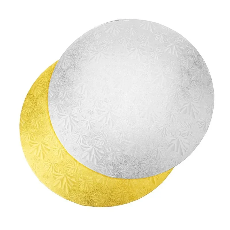 metallic round textured cake boards 12 diameter pack of 5