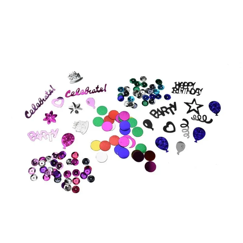 metallic sequin party confetti 1 5oz 6 pack