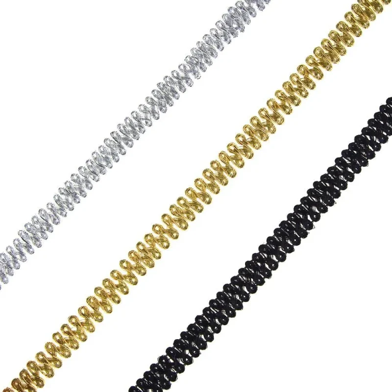 metallic weaved gimp trim 12mm 15yd