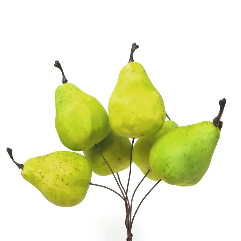 mini artificial pear bundle 2 inch 6 pack