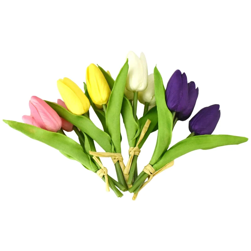 mini artificial tulip cluster 5 5 inch 3 pack