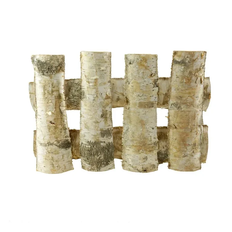 mini birch wood fence decor 13 5