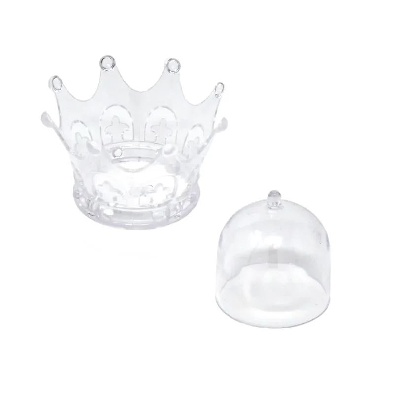 mini clear plastic crown party favors 3 1 4 12 pack