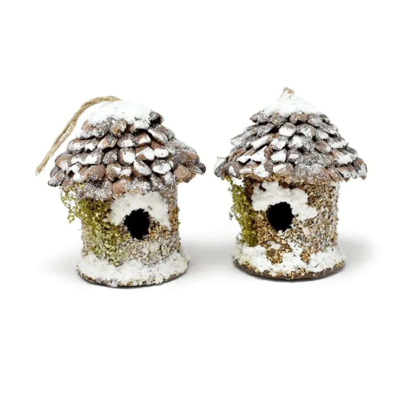 mini cone shell birdhouse set 3 5 inch 2 piece