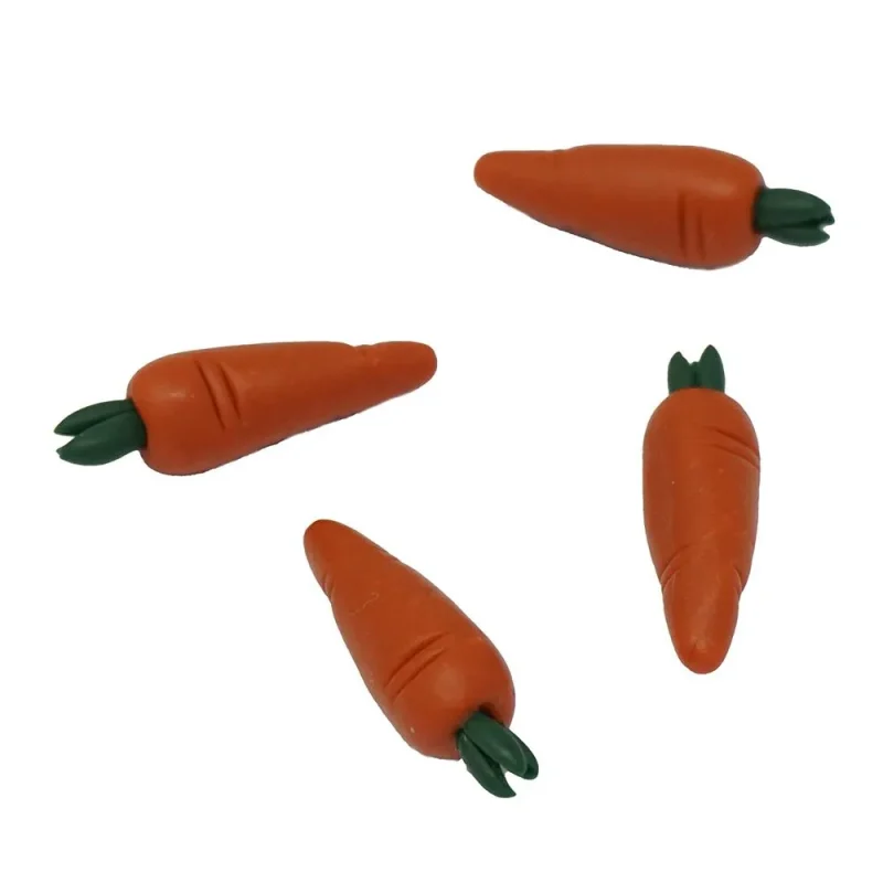 mini dough carrot figurines 1 inch set of 4