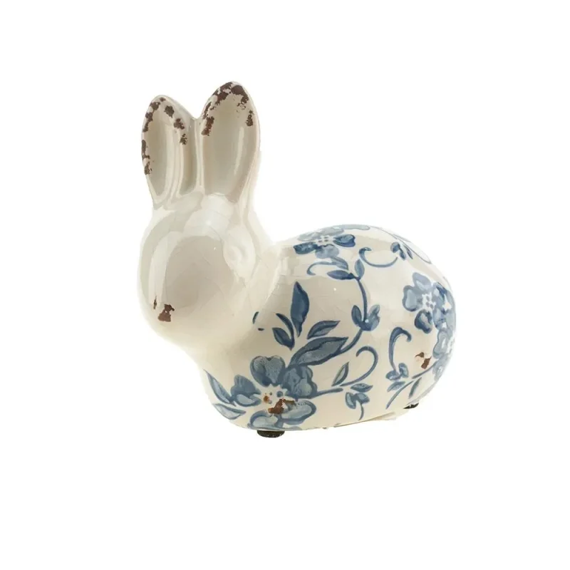 mini glazed terracotta bunny 5 75 figurine