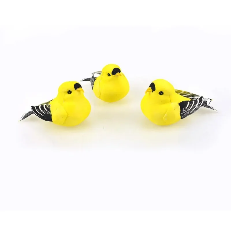 mini goldfinch bird figurines yellow 3 5 inch 12 pack