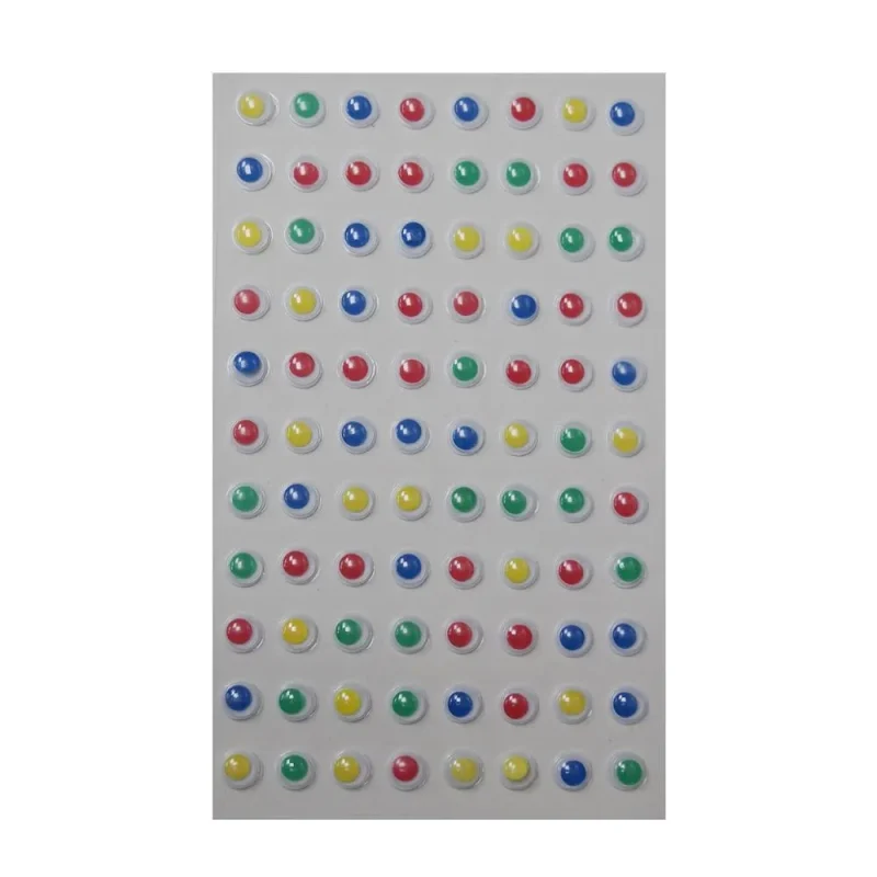 mini googly eyes stickers 1 4 inch assorted colors 88 pack