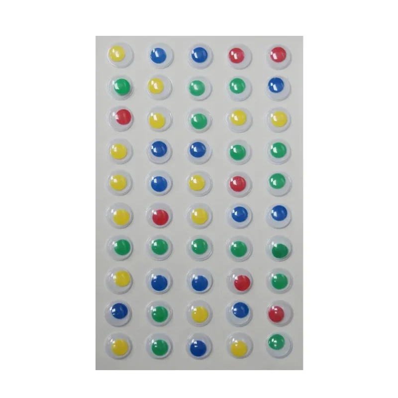 mini googly eyes stickers assorted colors 1 2 inch 50 pack