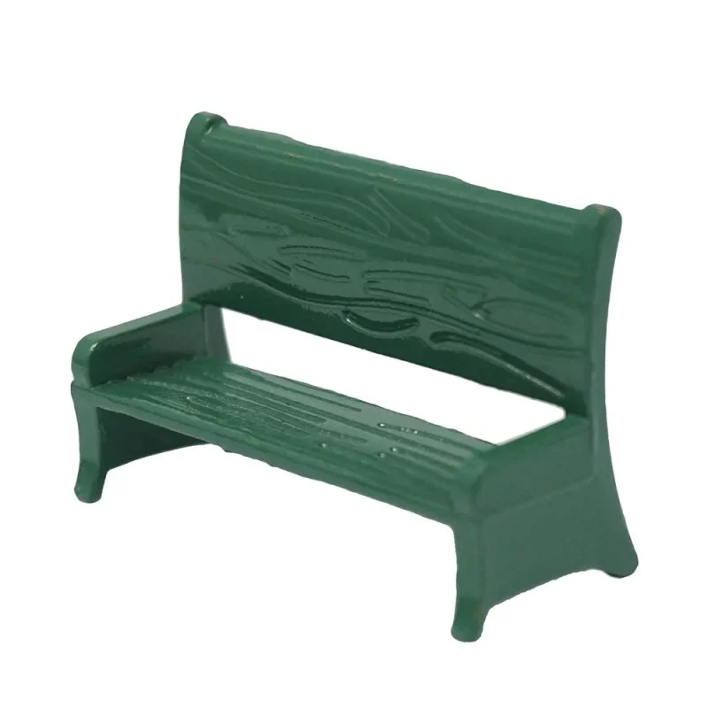 mini green metal park bench miniature 1 1 16 inch