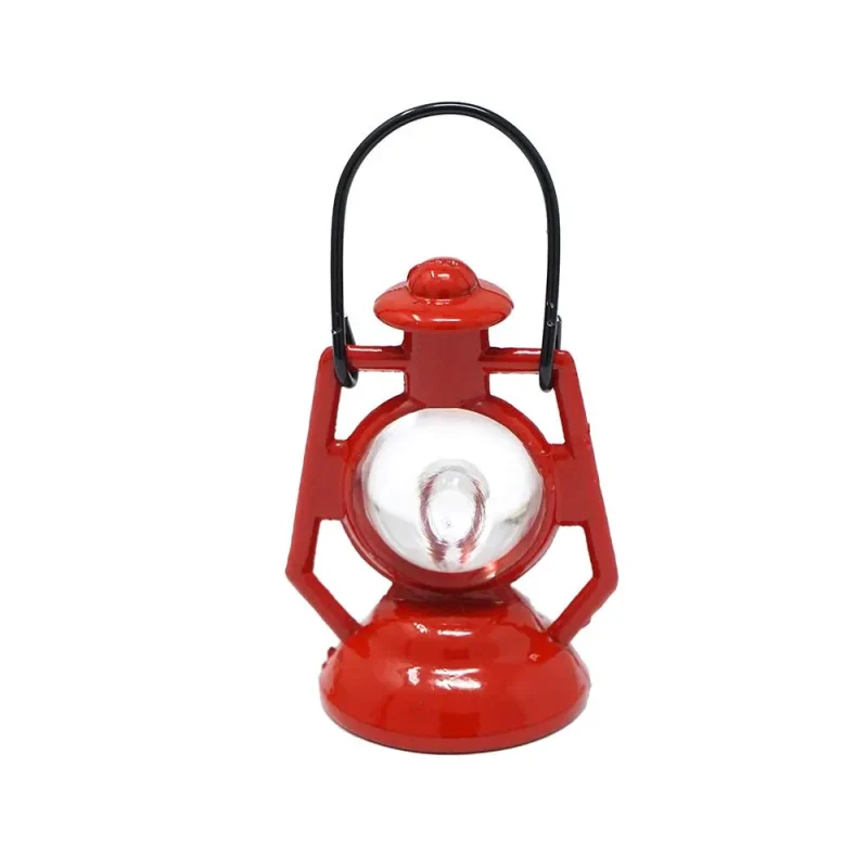 mini metal kerosene lantern figurine red 1 88 inch