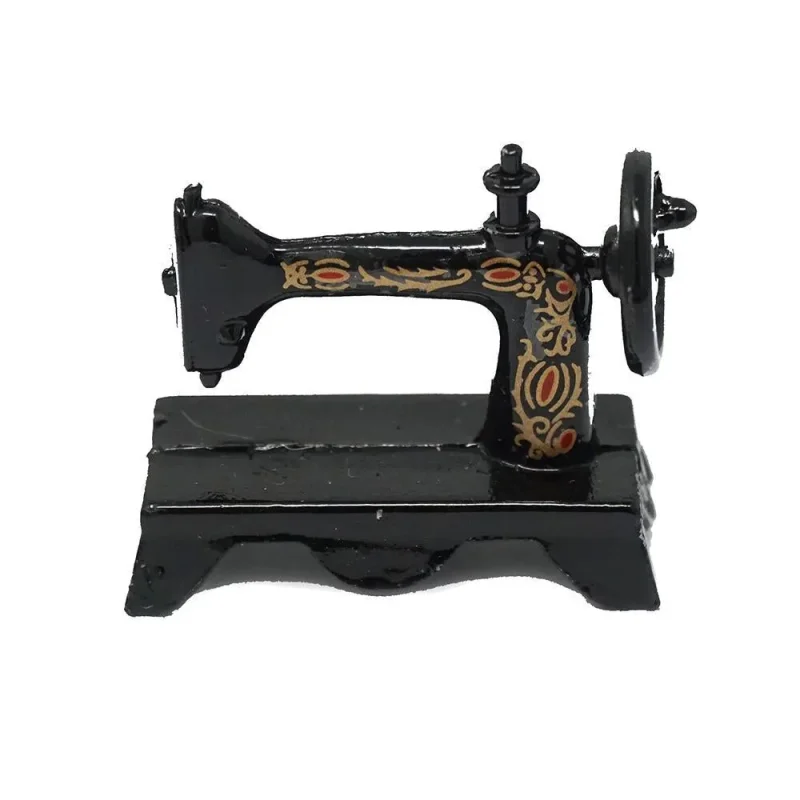 mini metal sewing machine figurine black 1 1 8 inch