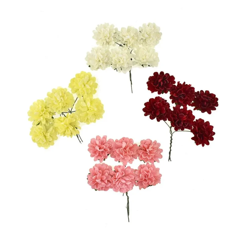 mini paper carnation stems 1 1 2 12 pack