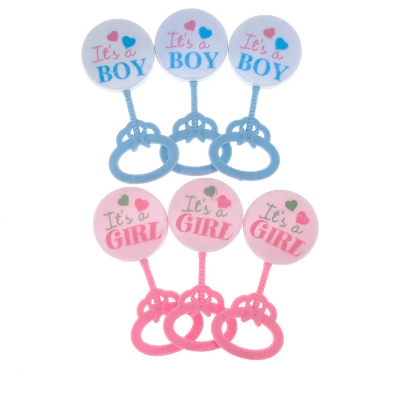 mini plastic baby rattle favors 3 5 12 pack