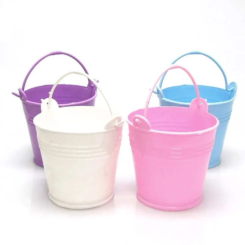 mini plastic buckets 4 inch 4 pack