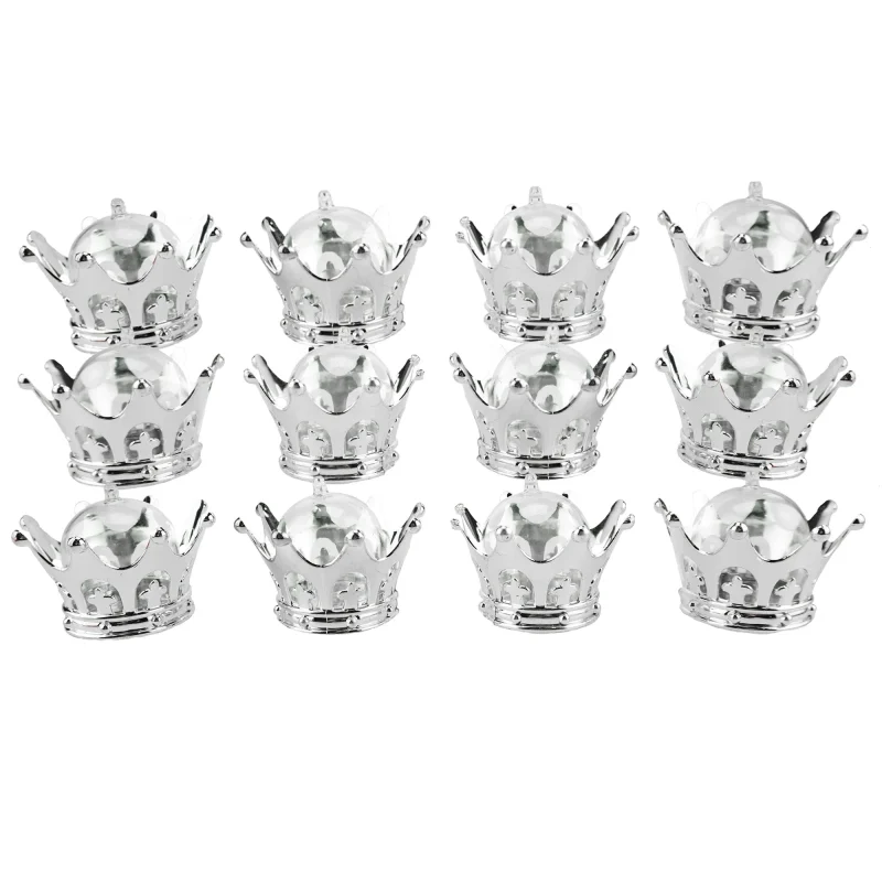 mini silver crown party favors 3 1 4 12 pack