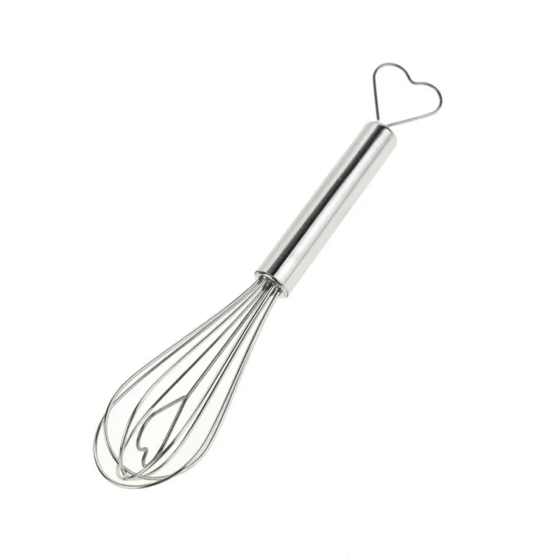 mini silver heart metal whisk 6 5 inch