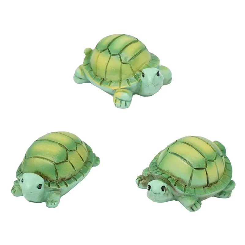 mini turtle resin figurines assorted sizes 3 piece set