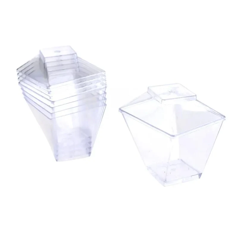 mini twisted plastic dessert cups 2 25 10 pack