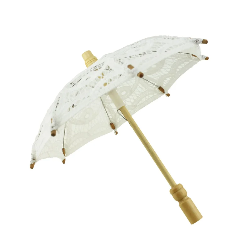 mini white lace umbrella 11 inch decorative