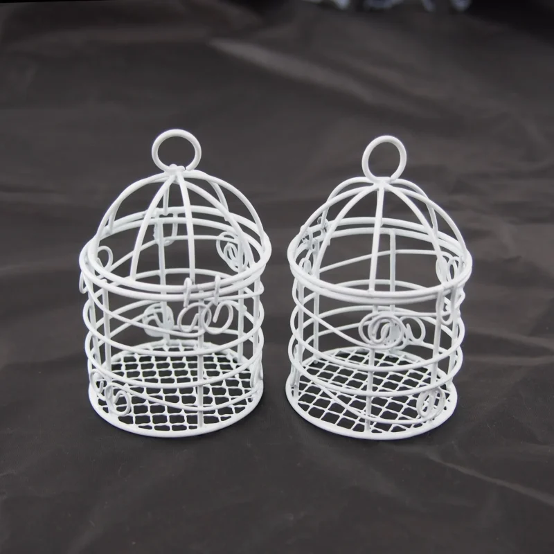 mini white metal bird cages 12 pack 2 3 4 inch