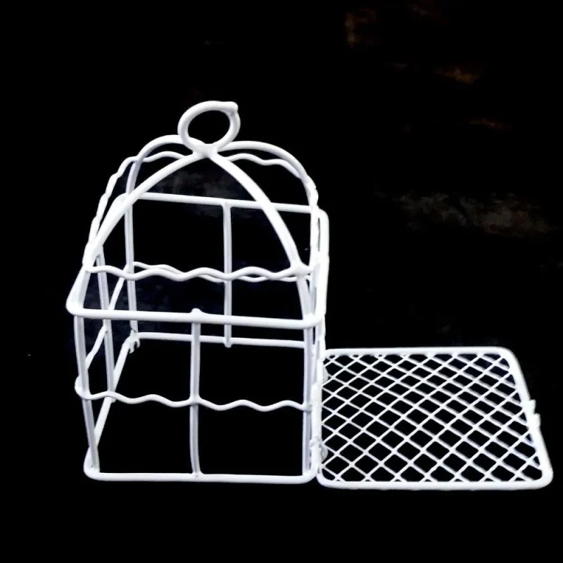 mini white square metal bird cages 12 pack 3 5 inch