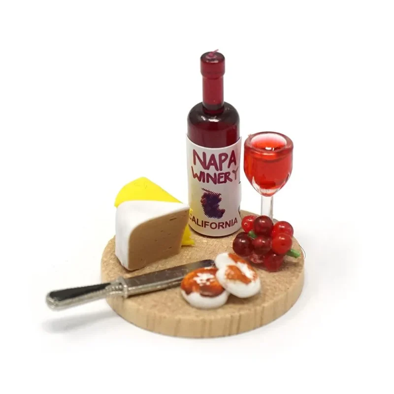 mini wine cheese figurine set 1 1 8