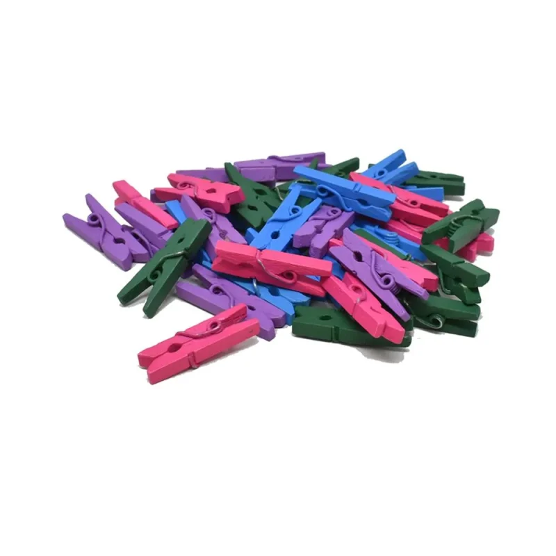 mini wood clothespins 40 piece assorted glamour 1 inch