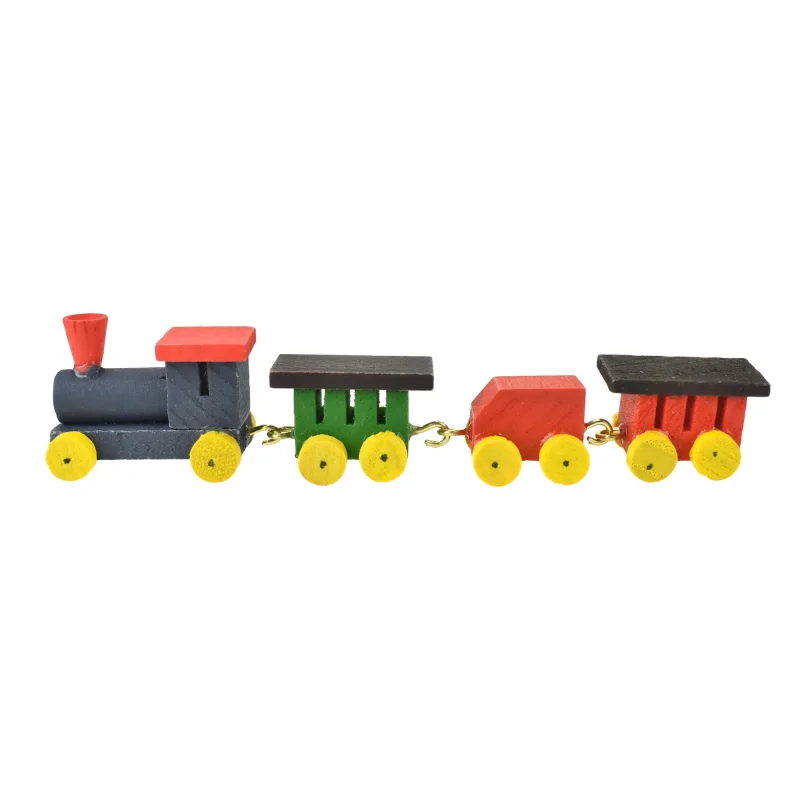 mini wooden train set 1 inch 4 piece figurines