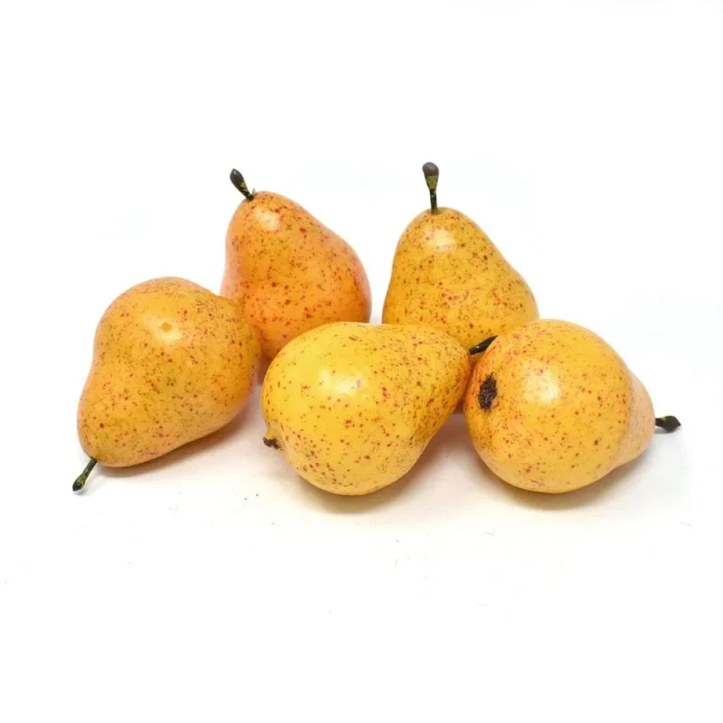 mini yellow faux pears 12 piece 2 5 inch home decor