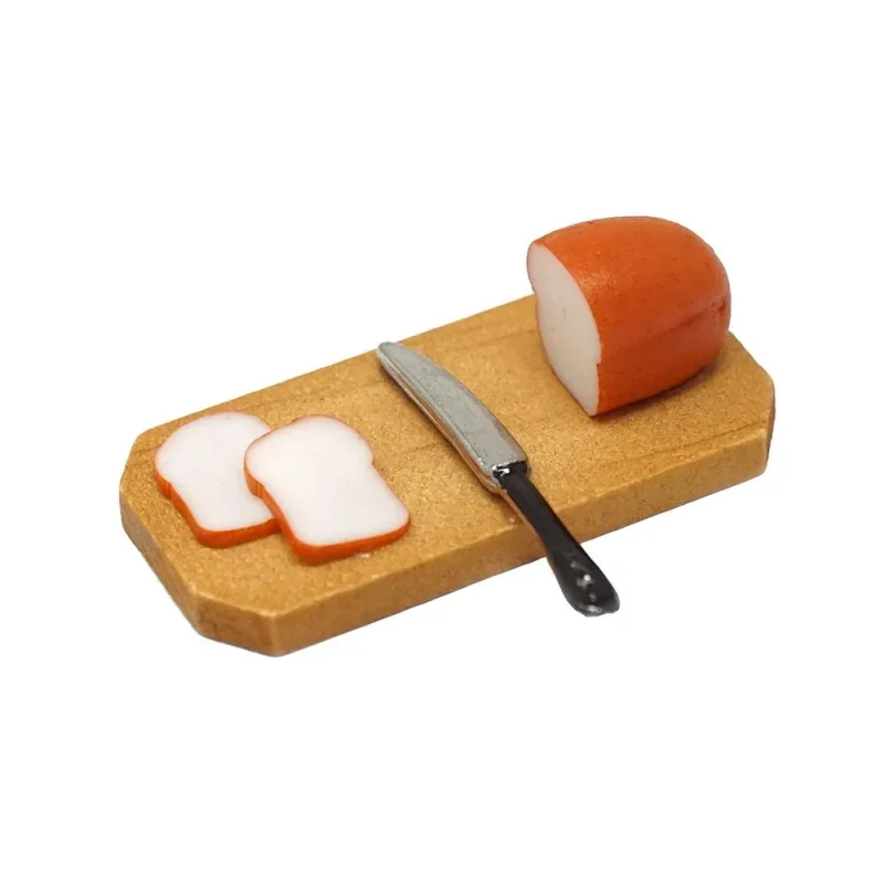 miniature bread and knife figurine set 1 1 8 inch